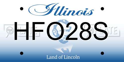 HFO28S Illinois License Plate