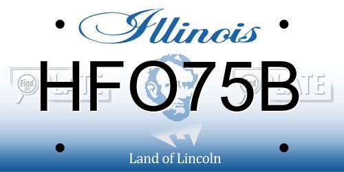 HFO75B Illinois License Plate