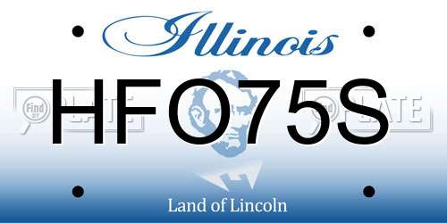 HFO75S Illinois License Plate