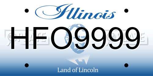 HFO9999 Illinois License Plate