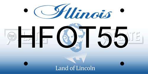 HFOT55 Illinois License Plate