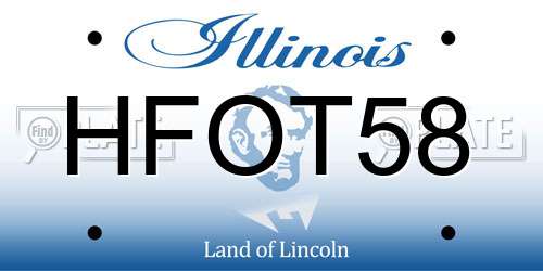 HFOT58 Illinois License Plate