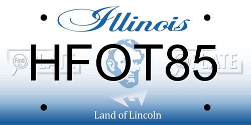 HFOT85 Illinois License Plate