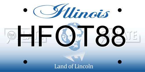 HFOT88 Illinois License Plate