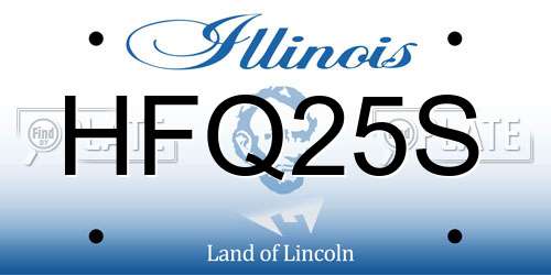 HFQ25S Illinois License Plate