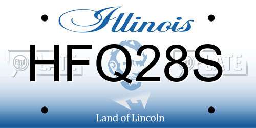 HFQ28S Illinois License Plate
