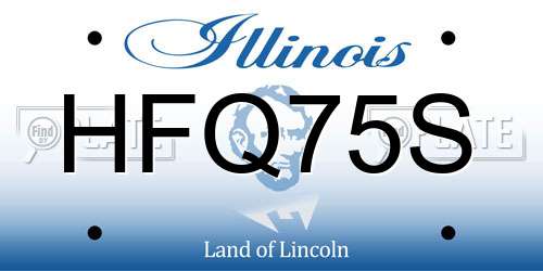 HFQ75S Illinois License Plate