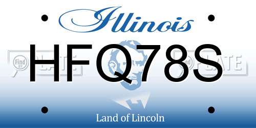 HFQ78S Illinois License Plate
