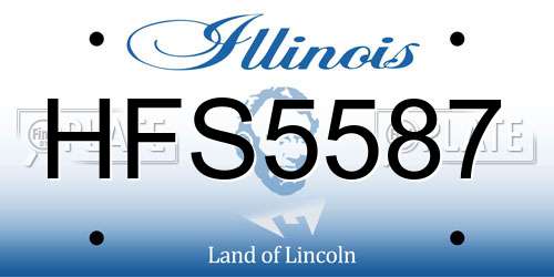 HFS5587 Illinois License Plate