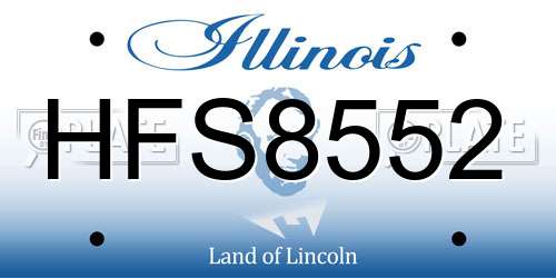 HFS8552 Illinois License Plate