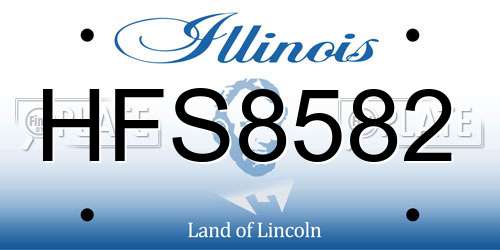 HFS8582 Illinois License Plate