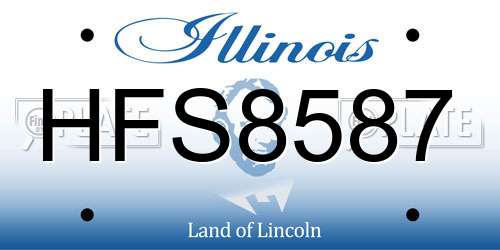 HFS8587 Illinois License Plate