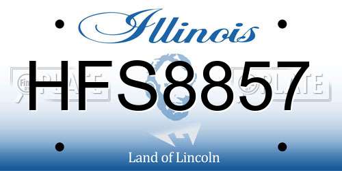 HFS8857 Illinois License Plate