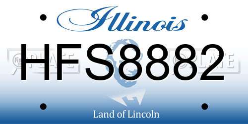 HFS8882 Illinois License Plate