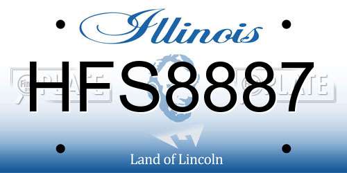HFS8887 Illinois License Plate