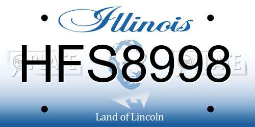 HFS8998 Illinois License Plate