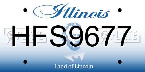 HFS9677 Illinois License Plate