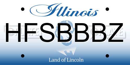 HFSBBBZ Illinois License Plate