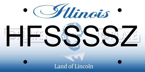 HFSSSSZ Illinois License Plate