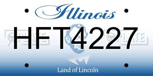 HFT4227 Illinois License Plate
