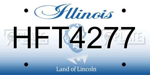 HFT4277 Illinois License Plate