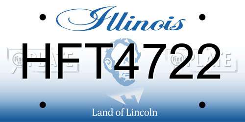HFT4722 Illinois License Plate