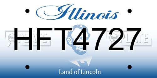 HFT4727 Illinois License Plate