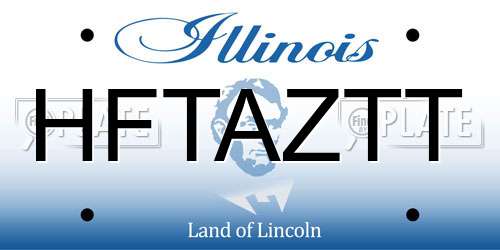 HFTAZTT Illinois License Plate