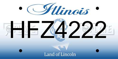 HFZ4222 Illinois License Plate