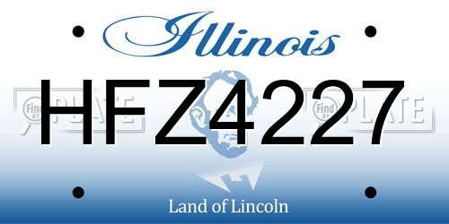 HFZ4227 Illinois License Plate
