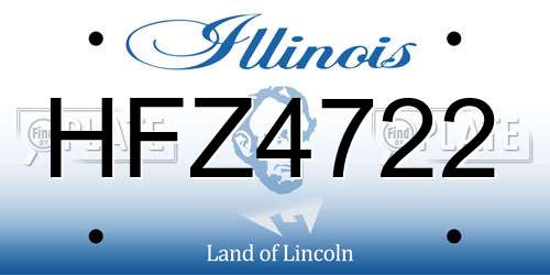 HFZ4722 Illinois License Plate