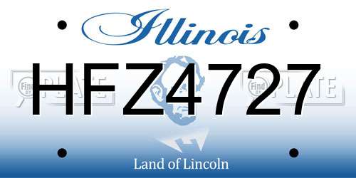 HFZ4727 Illinois License Plate