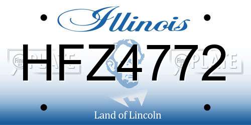 HFZ4772 Illinois License Plate