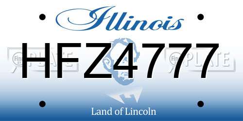 HFZ4777 Illinois License Plate