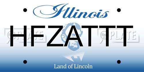 HFZATTT Illinois License Plate