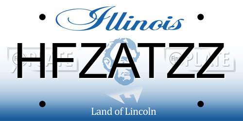 HFZATZZ Illinois License Plate