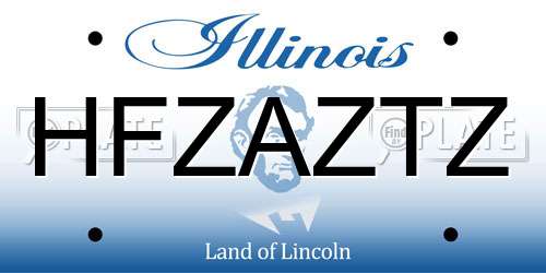 HFZAZTZ Illinois License Plate