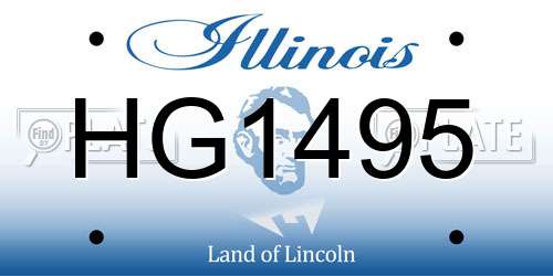 HG1495 Illinois License Plate