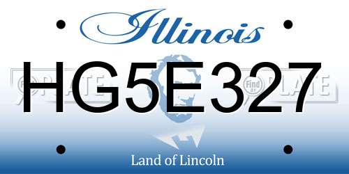 HG5E327 Illinois License Plate