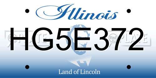 HG5E372 Illinois License Plate