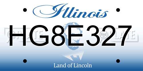 HG8E327 Illinois License Plate