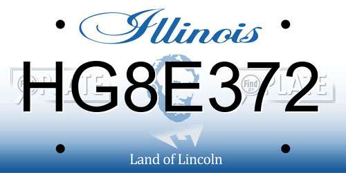 HG8E372 Illinois License Plate
