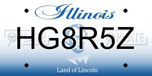 HG8R5Z Illinois License Plate