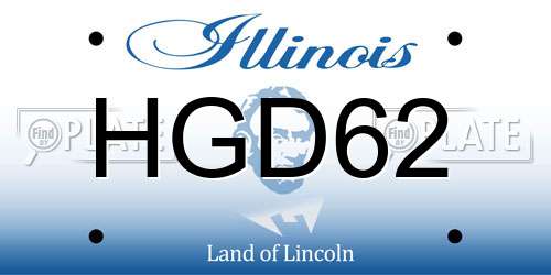 HGD62 Illinois License Plate