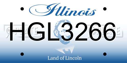 HGL3266 Illinois License Plate