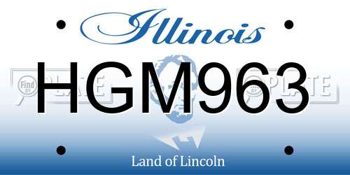 HGM963 Illinois License Plate
