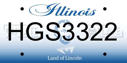 HGS3322 Illinois License Plate