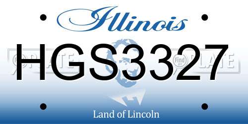 HGS3327 Illinois License Plate