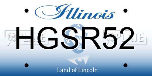 HGSR52 Illinois License Plate