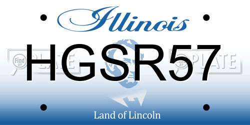 HGSR57 Illinois License Plate